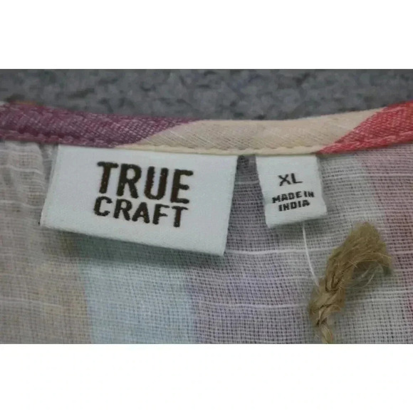 True Craft Long Balloon Sleeves V-Neck Top-Size XL-New w/Tags-Beachy - Picture 4 of 10